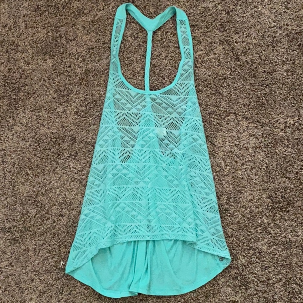 Turquoise Tank- Med- Braided Backing